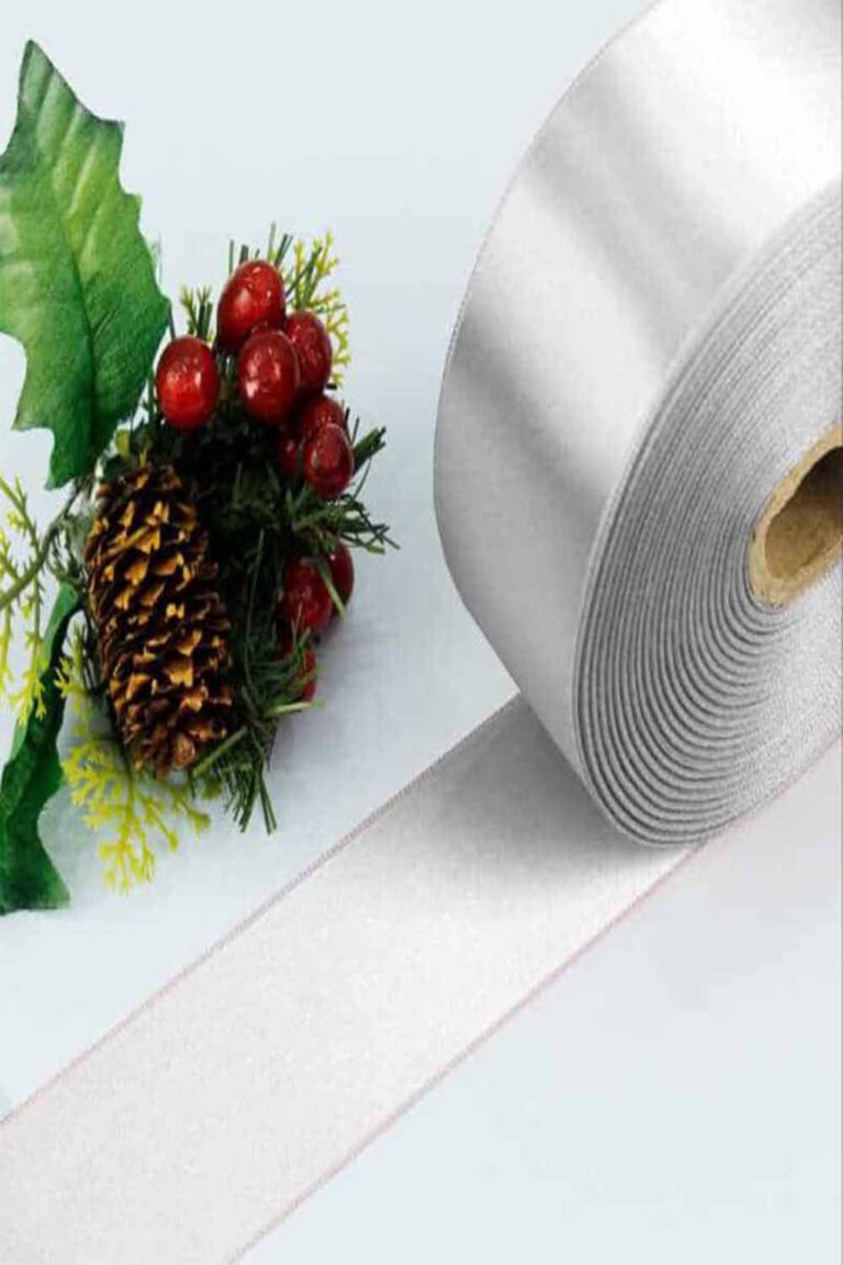5 CM 100 Metre Beyaz Saten Şerit Top