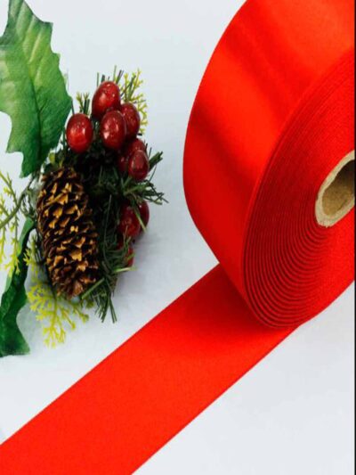 5 CM 100 Metre Kırmızı Saten Şerit Top