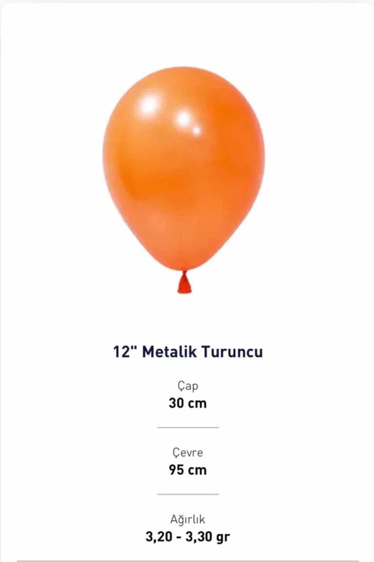 12” METALİK TURUNCU BALON EVİ 100’LÜ
