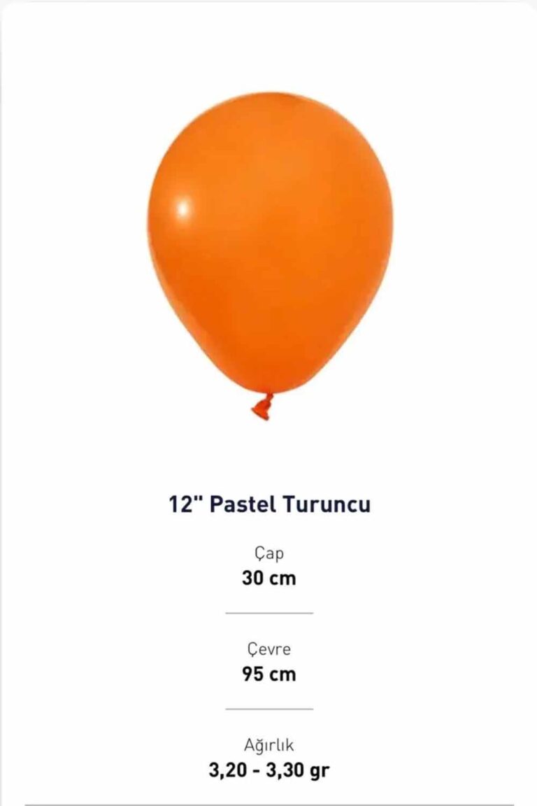 12'' PASTEL TURUNCU BALON EVİ 100'LÜ