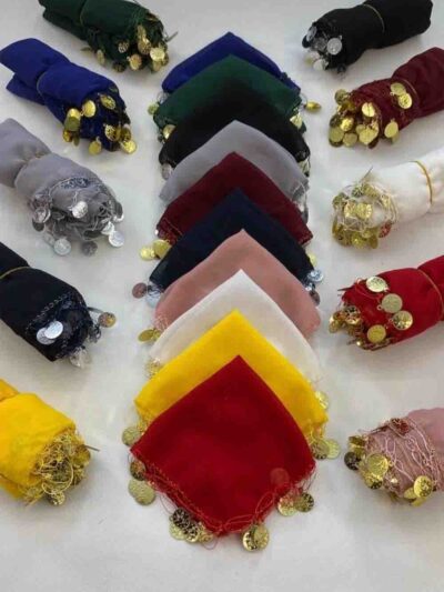 30x30 ŞİFON PULLU HALAY MENDLİ 9 RENK