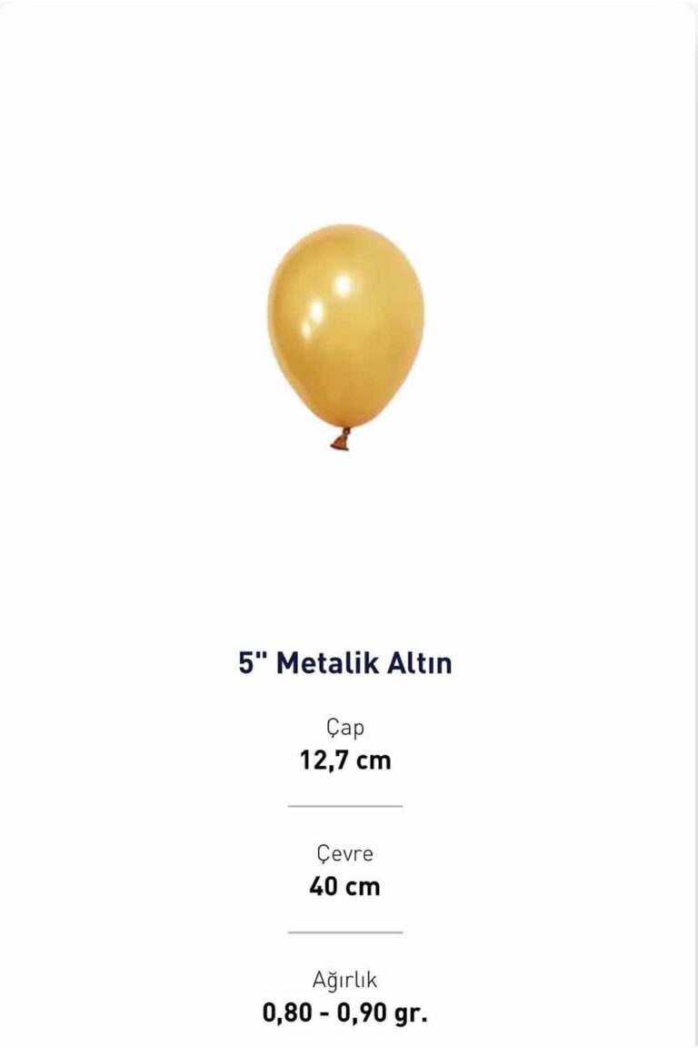 5''  METALİK GOLD BALON EVİ 100'LÜ