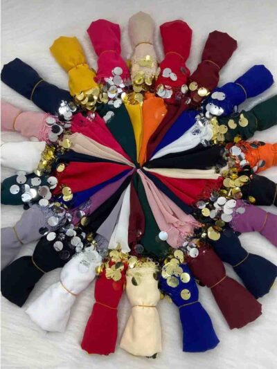 50×50 ŞİFON PULLU HALAY MENDLİ 9 RENK