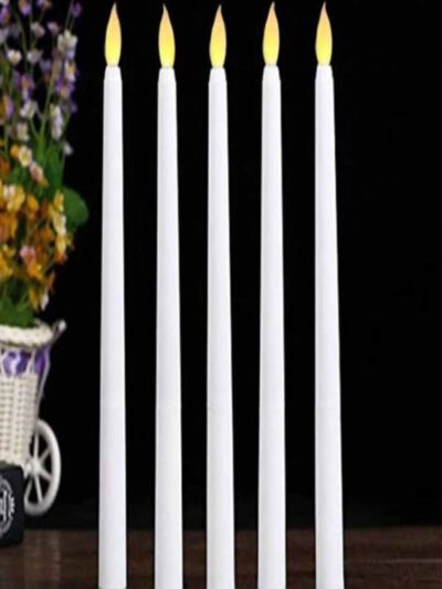 Ledli Şamdan Mum 28 Cm Gün Işığı