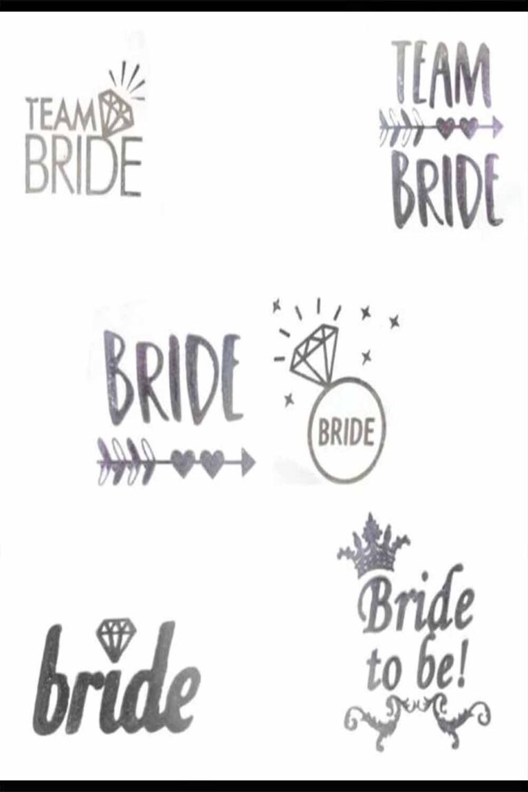 Bride To be Bekarlığa Veda Dövme gümüş 10 ADET