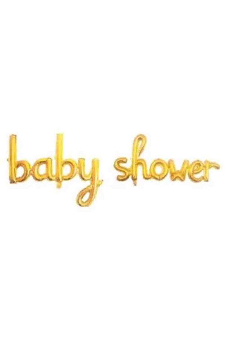 GOLD BABY SHOWER EL YAZISI FOLYO BALON