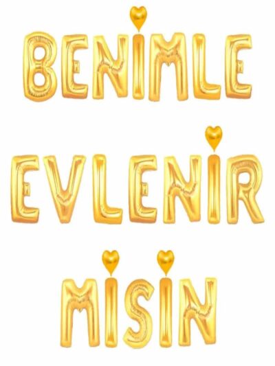 GOLD BENİMLE EVLENİRMİSİN FOLYO BALON