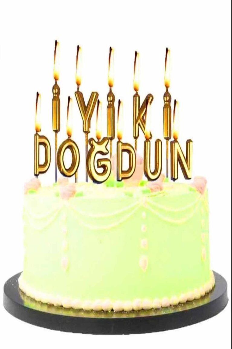 İyiki Doğdun Gold Yazılı Pasta Mumu