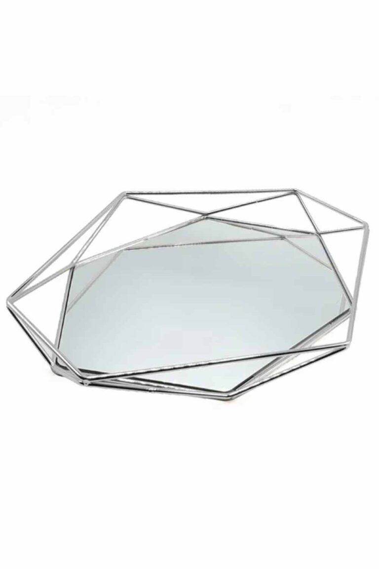 GÜMÜŞ PRİZMA NİŞAN TEPSİSİ 2'Lİ 35x 29 Cm - 27x25 Cm