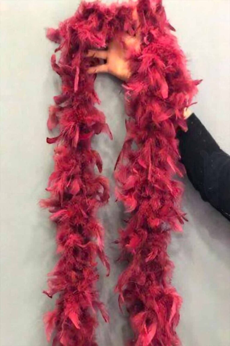 Kaz Tüyü Otriş Süsleme Malzemesi 2 Metre Bordo